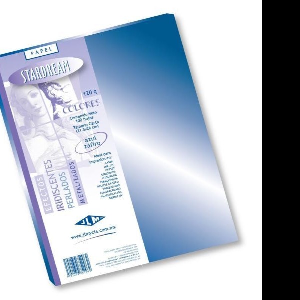PAPEL STARDREAM CTA. 120G. 2C. AZUL ZAFIRO PAQ.C100H.